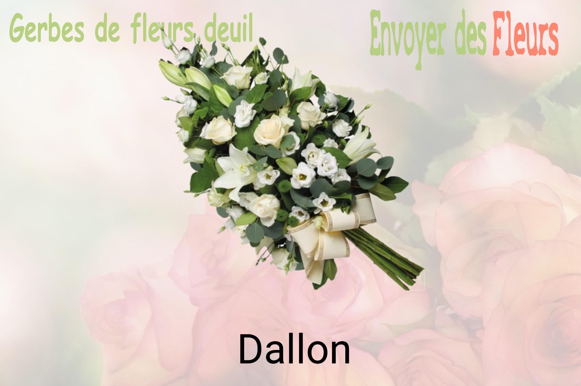 Gerbe de fleurs de deuil livrée à Dallon